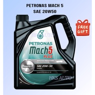 Petronas Mach5 Plus 20W50 20W-50 Engine Oil (4L) - Mileage 5000km Premium Mineral