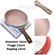 wajan penggorengan granit Marble anti lengket 16cm/wajan ceramic omelet