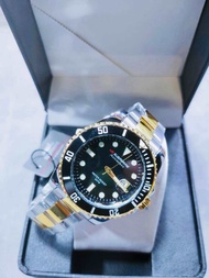 นาฬิกาUs submarine รุ่น J-219MD นาฬิกาข้อมือชาย นาฬิกาสายเหล็ก หน้าปัดพรายน้ำ มีวันที่ กันน้ำ พร้อมก