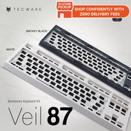 TECWARE Veil 87 Barebones Keyboard Kit SMOKEY BLACK / WHITE