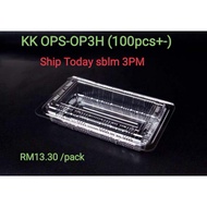 OPS-OP3H Tapau- BENXON Plastic Tray [ 100pcs± ] Bakery Disposable Plastic jernihBekas kuih