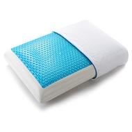 Cheer Collection Reversible Memory Foam Bed Pillow with Comfort-Enhancing Cooling Gel and Breatha...