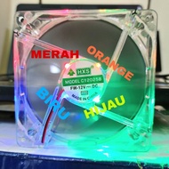 Fan casing 8CM Transparent LED fan 8CM Transparent CPU Bolt fan casing