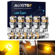 AUXITO 10x T10 Amber LED CANBUS W5W LED No Error Signal Lamp Car Parking Side Marker Light Dome Trun
