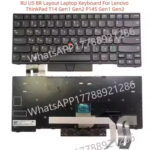 RU US BR Layout Laptop Keyboard For Lenovo ThinkPad T14 Gen1 Gen2 P14S Gen1 Gen2