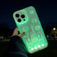 LED Fantasy Castle Fireworks Phone Case, Light up Phone Case for  11/12/13/14/15/16/17 Pro/Pro Max (
