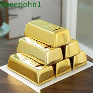 SWEETJOHN Coin Bank Creative Unique Bullion Prop Gold Brick Gold Bullion Bar Simulation Coin Case