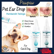 Pawpaw Ubat Mata Pencuci Cuci Cair Tahi Ubat Kutu Telinga Kucing Earmites Drop Cat Pet Dog Ear Clean