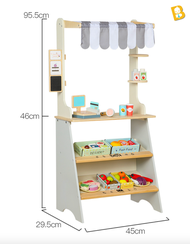 BabyBoss Wooden Snacks Food Cart Supermarket Push Cart Troli Makanan Ringan Pasaraya