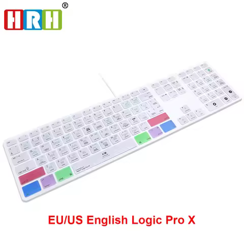Logic Pro X Hot key Design Keyboard Cover US&EU For Apple Keyboard with Numeric Keypad Wired USB for
