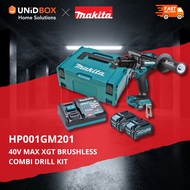 Makita HP001GM201 40V Max XGT Brushless Combi Drill Kit | 140Nm Torque | 2x 2.5Ah Batteries + Charge