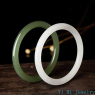 ☽ ✡ Natural White Round · Fine Hand Ring Jade Bracelet Bangles May Designer Charms Bracelets Para
