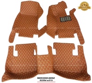 พรมปูพื้นรถยนต์ BENZ E220d 2016 W213 (ปี 2016-20)รุ่น 6D Lussomats สีน้ำตาลอ่อน (3ชิ้น)