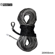 Synthetic Winch Rope Cable 13500lbs Towing Line 26m for ATV UTV Tali Kabel Win Sintetik 13500 lbs Ta