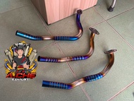 Cổ Pô Inox Xi Mạ(Chạy) Vân titian Vario Click Ab125(4val) Vario160 Vision2013-20