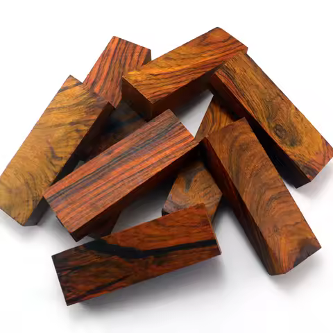 2 Sizes 120X40X25MM 120X40X8MM Cocobolo Wood Board Siamese Rosewood Dalbergia Retusa Plate for Knife