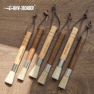 MHW-3BOMBER Bomber Coffee Bar Solid Wood Brush Pig Bristle Brush Coffee Grinder Powder Residue Clean