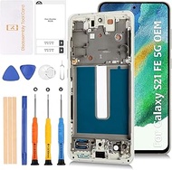 Olivechard for Samsung Galaxy S21 FE 5G G990 OEM AMOLED Original LCD Display +Olive Frame S21 FE SM-
