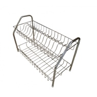 Global House CLOSE ชั้นตะแกรงเหล็กคว่ำจาน 2 ชั้น LT-250 ขนาด 57x25x38 ซม. รับประกันของเเท้!