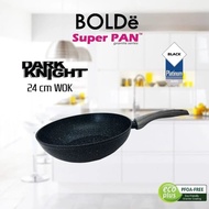 BOLDe Super Pan Wok Pan Black 24cm - Teflon Granite Non-Stick 24cm