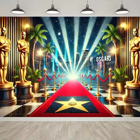 One piece, red carpet Oscar Award, party banner, anniversary banner, birthday party decorative backg