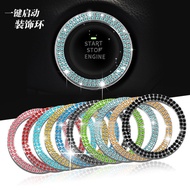 car accessories cute push start button New Style Diamond-Studded One-Click Start Interior Protection