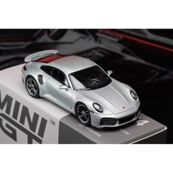 MINI GT #354 Porsche 911 (992) Turbo S GT Silver Metallic