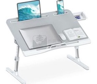 Syllere - 包送貨 -床上筆記本電腦摺疊桌子支架 學習咖啡枱 折疊升降手提電腦桌 床上桌 飯枱餐桌 可放iPad/iPhone 懶人桌 懶人臺 懶人枱 灰色