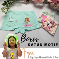 Celana Dalam Anak Perempuan CD Boxer Motif Bahan Katun Berkualitas