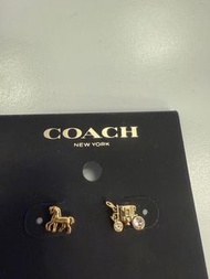 Coach馬車金色耳環