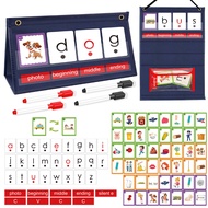 CVC Word Games Building Pocket Chart, Phonics Games Phonics Flash Cards Kit, Sight Word Games Blendi