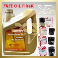 Toyota Fully Synthetic SN/CF 5W40 5W-40 Genuine Engine oil + FOC Free Toyota Oil Filter