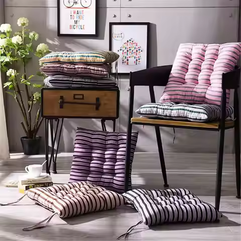 Striped Thicken Chair Cushion Seat Cushions Home Decor Pillows Meditation Cushion Throw Pillows Offi