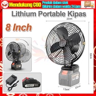 8 Inch Lithium Portable Cordless Battery Fan Camping Fan Emergency Fan Mini Fan Socket Camping Lithi