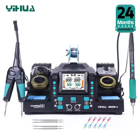 YIHUA 982D-III Precision Tweezers Soldering Iron Station 982D-I for SMT SMD Micro Component Rework S