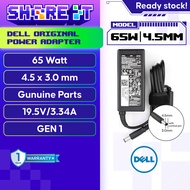 DELL ORIGINAL 65W Power Adapter 4.5 x 3.0 mm Rectangle Design ( 19.5V 3.34A ) G6J41 MGJN9 43NY4 GG2W