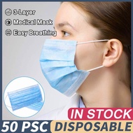 Ready 10pcs Medical Supplies Disposable Face Masks 3Ply - Earloop Health Masks 3 Ply