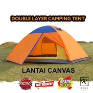 2 Person Khemah Camping 2 orang Waterproof Tent Double Layer Camping Tent