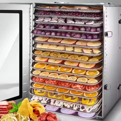 16 Layers Fruit Vegetable Drying Machine Commercial Home Dual-use Food Dryer Stainless Steel