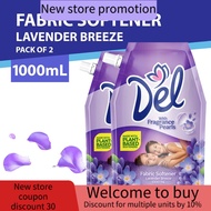 Del Lavender Breeze Fabric Softener (1000 mL SUP) Set of 2