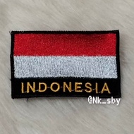 BET/BADGE EMBROIDERED BLACK LIST INDONESIAN FLAG size 5x8