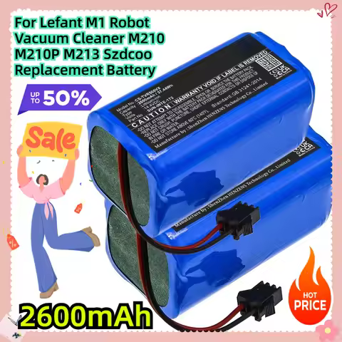 2600mAh For Lefant M1 Robot Vacuum Cleaner M210 M210P M213 Szdcoo Replacement Battery