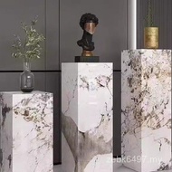 Addded Flower Stand Marble Living Room Luxury High Table Entrance Exhibition Hall Decoration Base Li
