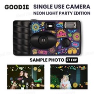 GOODIE - 霓虹燈派對一次性菲林相機 (27張)｜ISO 400｜預載霓虹燈圖案特效｜Neon Light Party｜35mm菲林｜即棄相機｜菲林相機｜膠片相機｜即開即用菲林相機