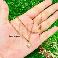 (750 embossed lobster hook) Teja jedar gold necklace