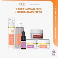 H&H Paket Skincare Whitening Glow Atasi Flek| Serum Vitamin C Dark Spot| Dna Salmon By Dr. Kamila Hn