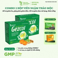 Combo 2 hộp viên ngậm thảo mộc Gezcol - Hỗ trợ giảm ho giúp giảm đờm giảm đau rát họng khản tiếng do