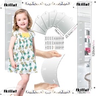 FKILA Growth Chart Mirror, Height Measuring Mirror Foldable Growth Chart Mirror for Wall,  Growth Ch