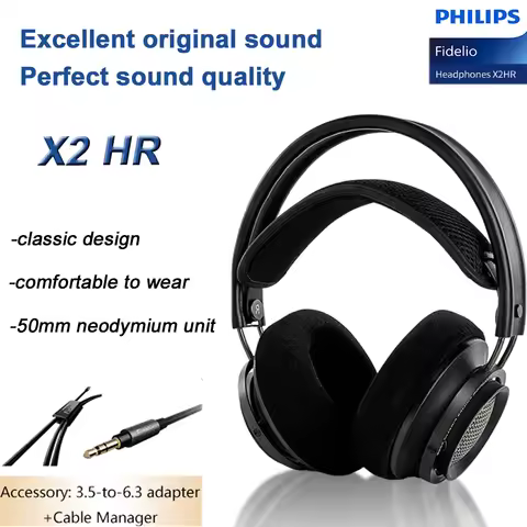 Philips Fidelio X2HR HiFi Wired Gaming Headphone Stereo Sound Double Layered Earmuff Comfort Earphon
