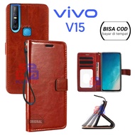 CASE DOMPET VIVO V15 1819 CASING FLIP COVER KULIT UNTUK HP VIVOV15